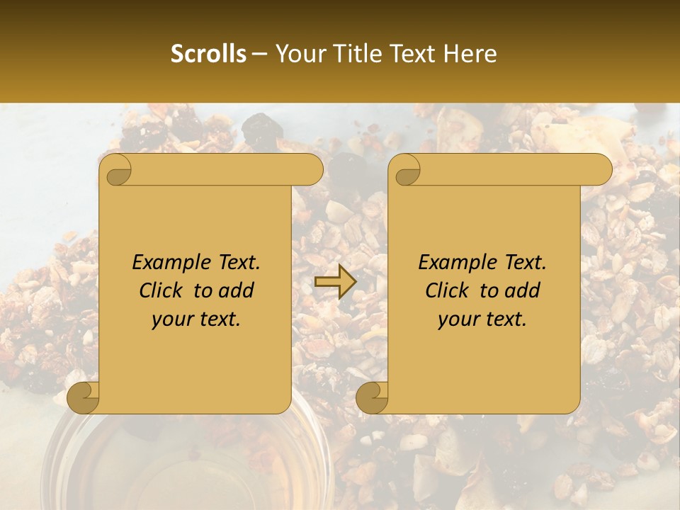 A Bowl Of Granola Next To A Jar Of Fruit PowerPoint Template