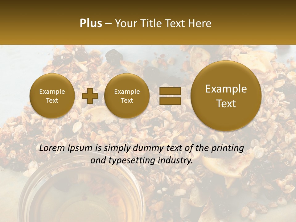 A Bowl Of Granola Next To A Jar Of Fruit PowerPoint Template
