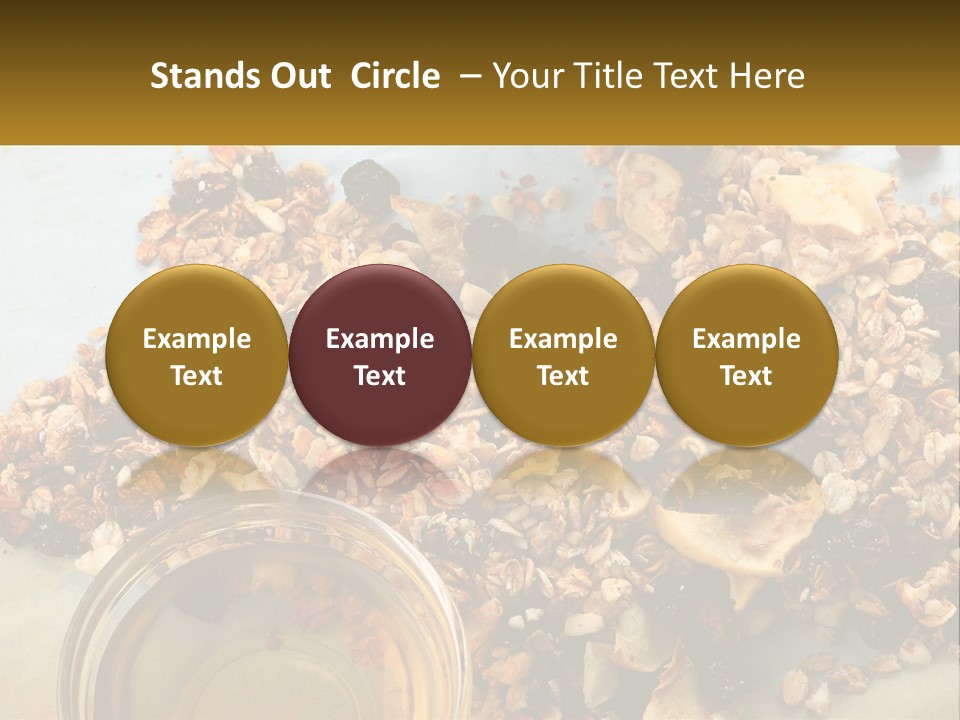 A Bowl Of Granola Next To A Jar Of Fruit PowerPoint Template