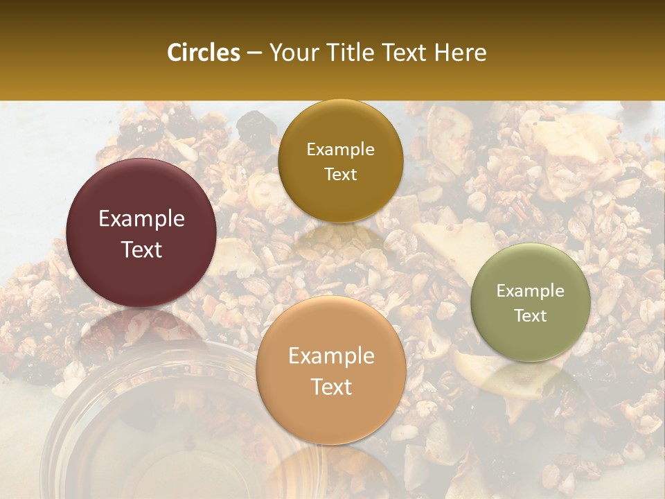 A Bowl Of Granola Next To A Jar Of Fruit PowerPoint Template