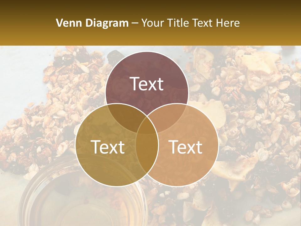 A Bowl Of Granola Next To A Jar Of Fruit PowerPoint Template