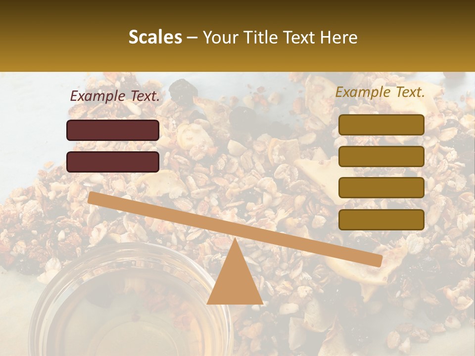 A Bowl Of Granola Next To A Jar Of Fruit PowerPoint Template