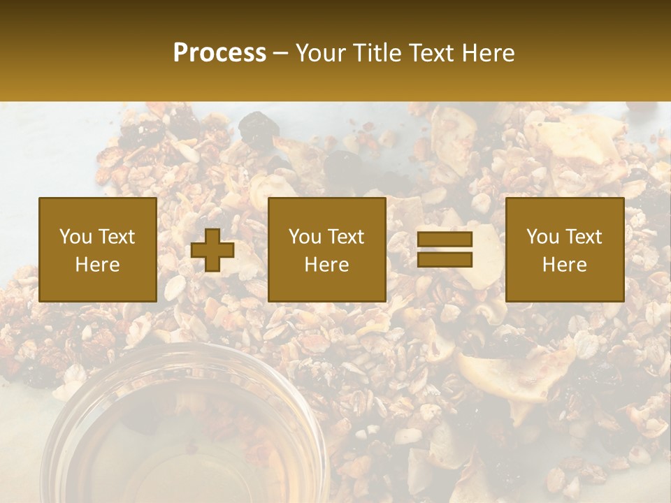 A Bowl Of Granola Next To A Jar Of Fruit PowerPoint Template