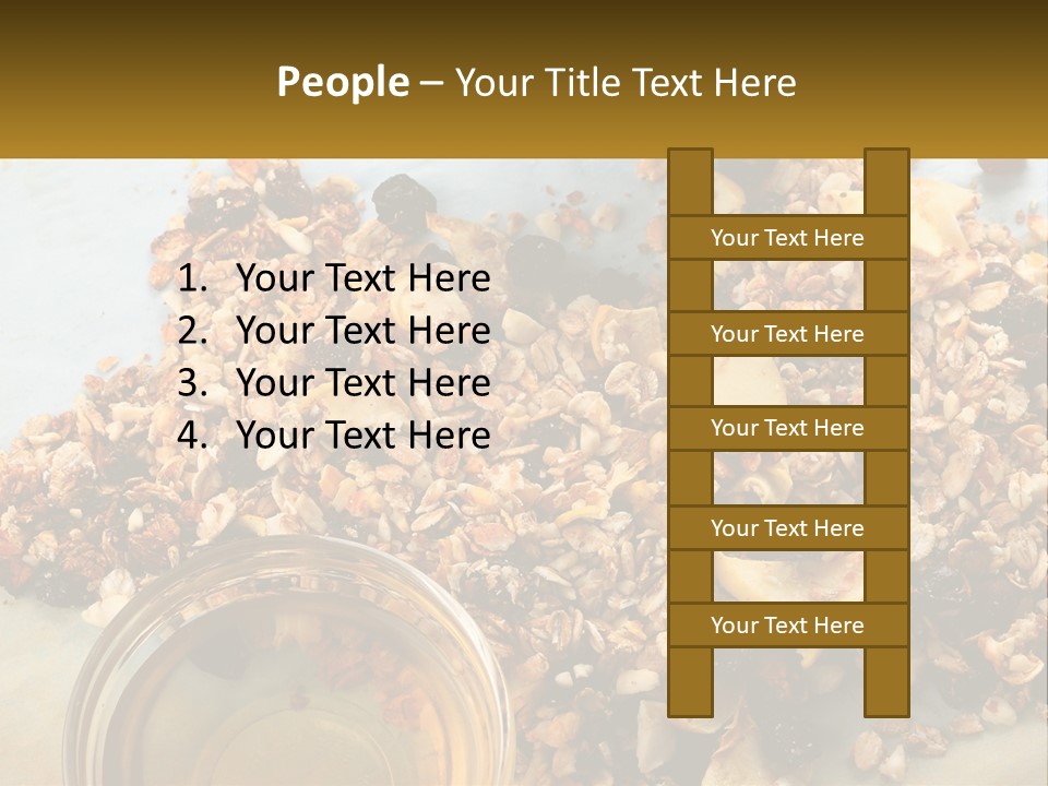 A Bowl Of Granola Next To A Jar Of Fruit PowerPoint Template