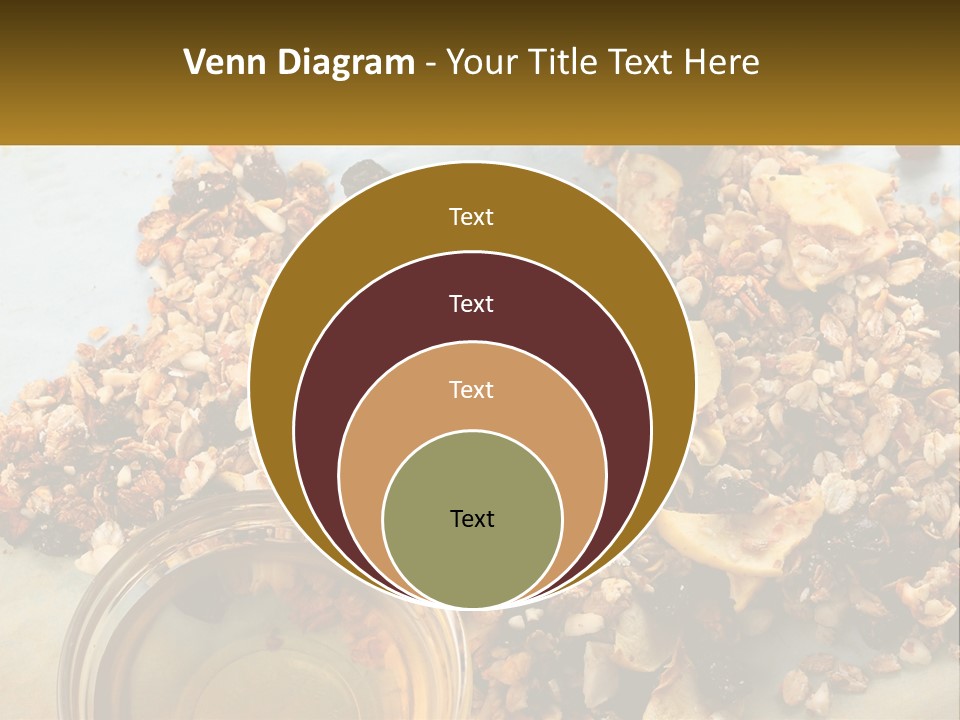 A Bowl Of Granola Next To A Jar Of Fruit PowerPoint Template