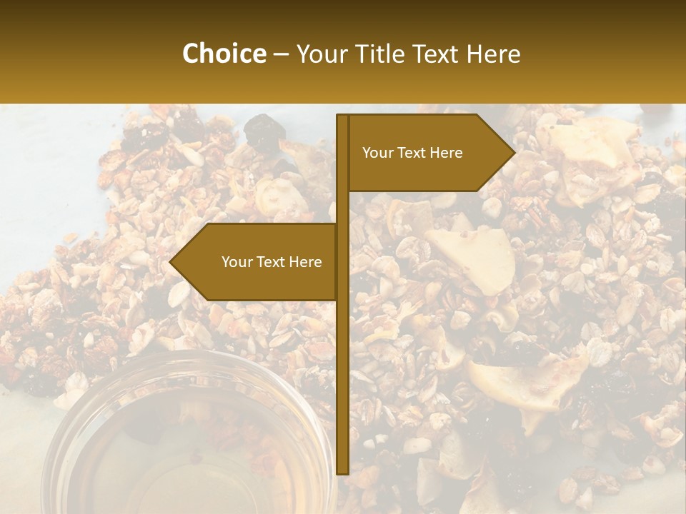 A Bowl Of Granola Next To A Jar Of Fruit PowerPoint Template
