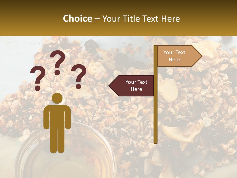 A Bowl Of Granola Next To A Jar Of Fruit PowerPoint Template