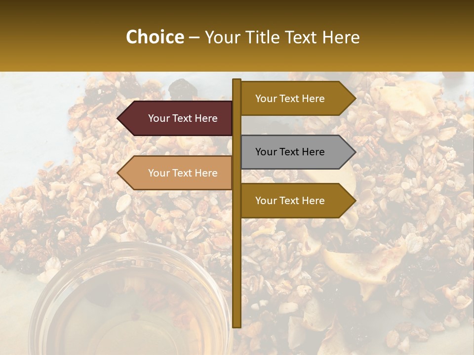A Bowl Of Granola Next To A Jar Of Fruit PowerPoint Template