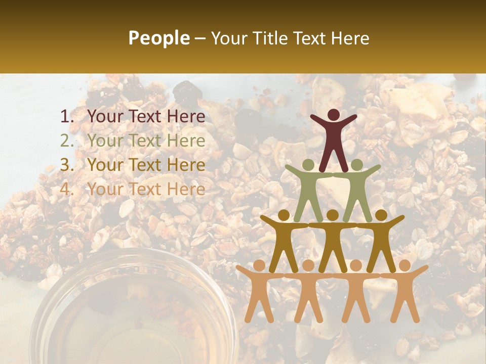 A Bowl Of Granola Next To A Jar Of Fruit PowerPoint Template