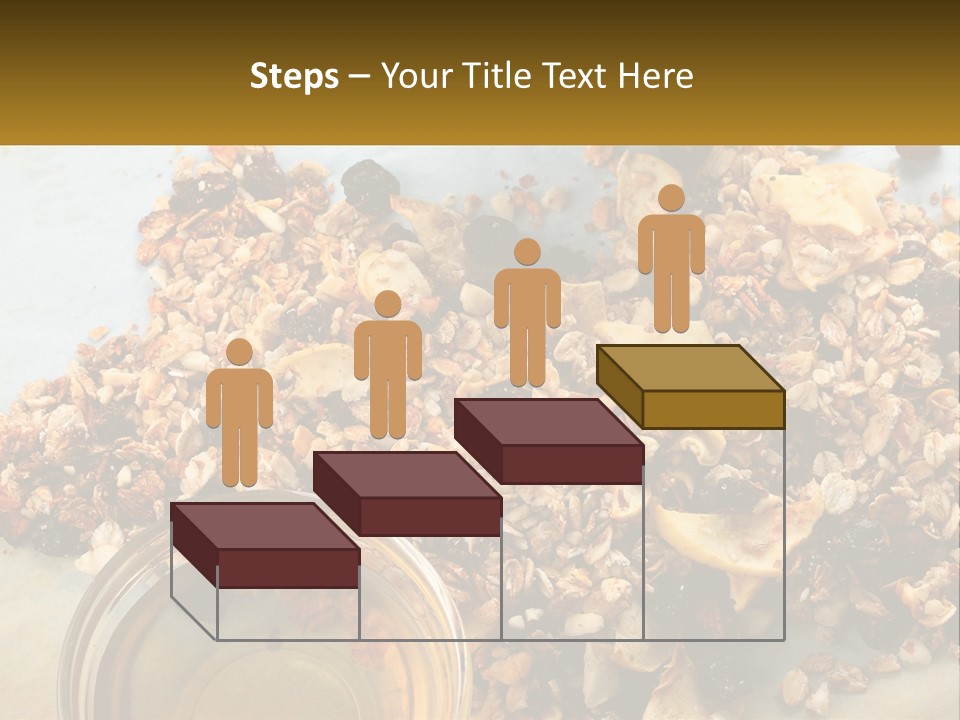 A Bowl Of Granola Next To A Jar Of Fruit PowerPoint Template