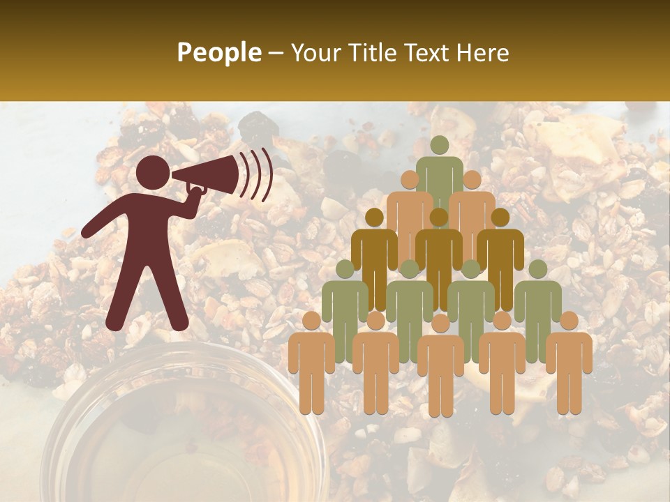 A Bowl Of Granola Next To A Jar Of Fruit PowerPoint Template