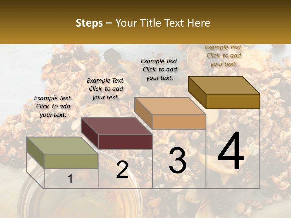 A Bowl Of Granola Next To A Jar Of Fruit PowerPoint Template