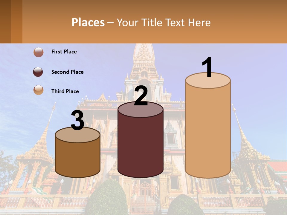 A Large Building With A Spire On Top Of It PowerPoint Template