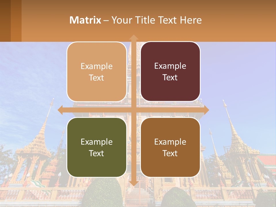 A Large Building With A Spire On Top Of It PowerPoint Template