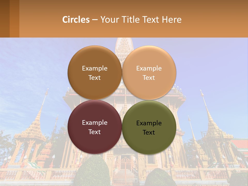 A Large Building With A Spire On Top Of It PowerPoint Template