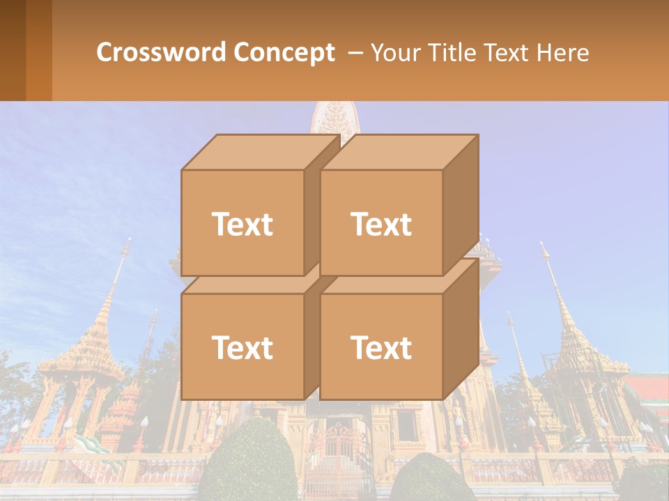 A Large Building With A Spire On Top Of It PowerPoint Template