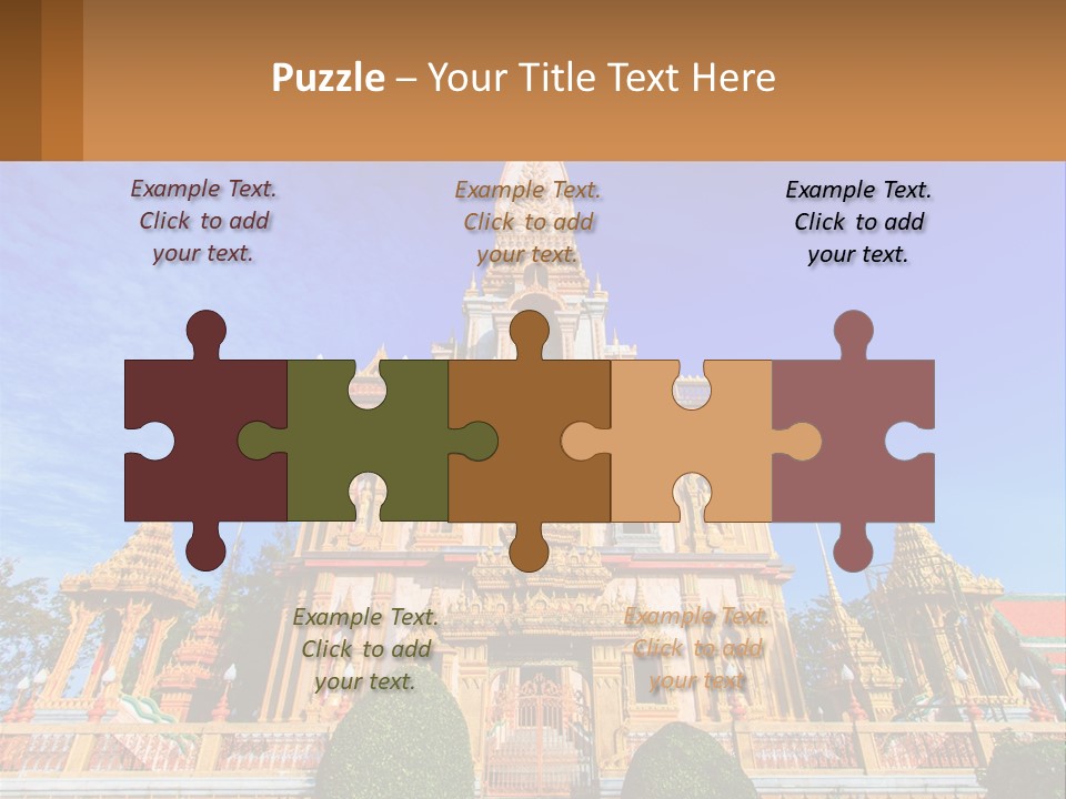 A Large Building With A Spire On Top Of It PowerPoint Template