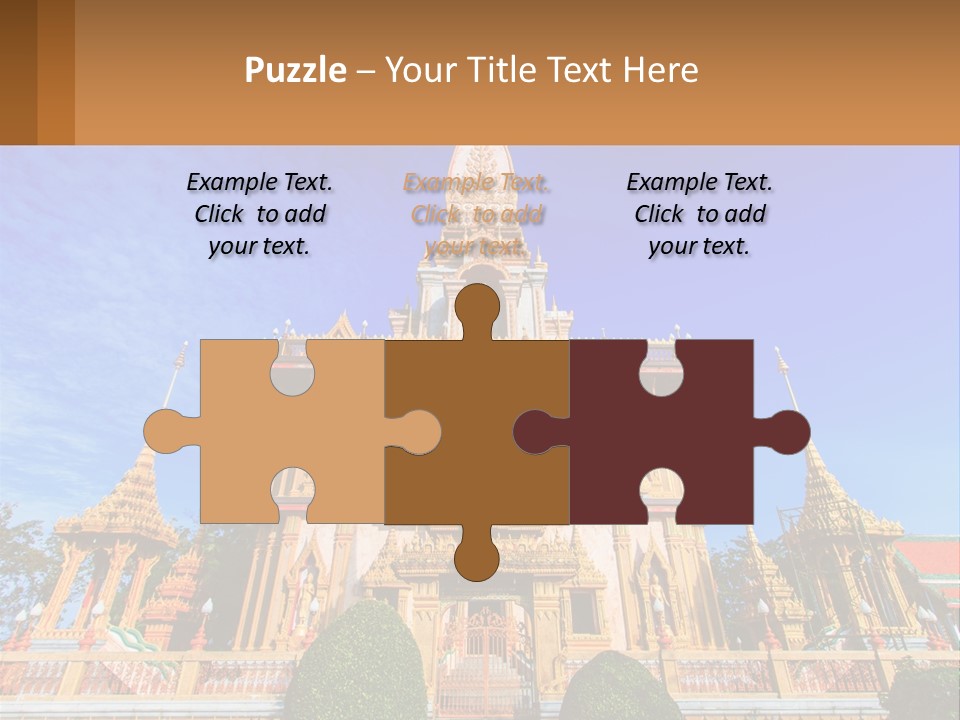 A Large Building With A Spire On Top Of It PowerPoint Template