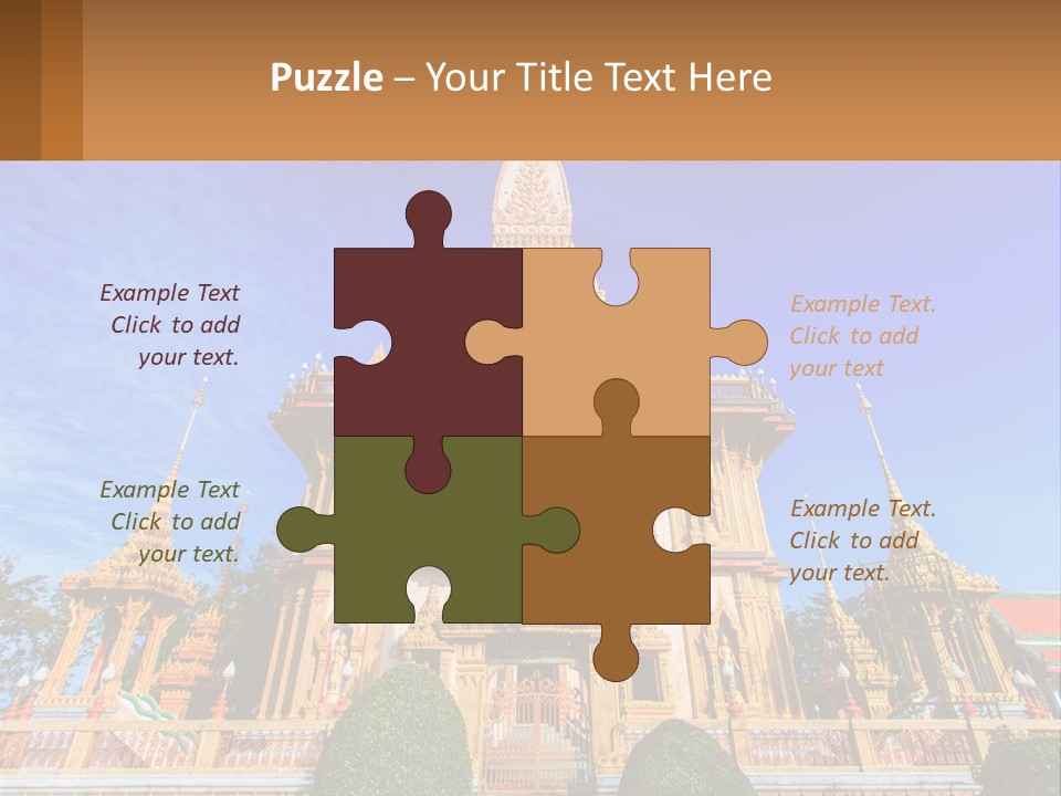 A Large Building With A Spire On Top Of It PowerPoint Template