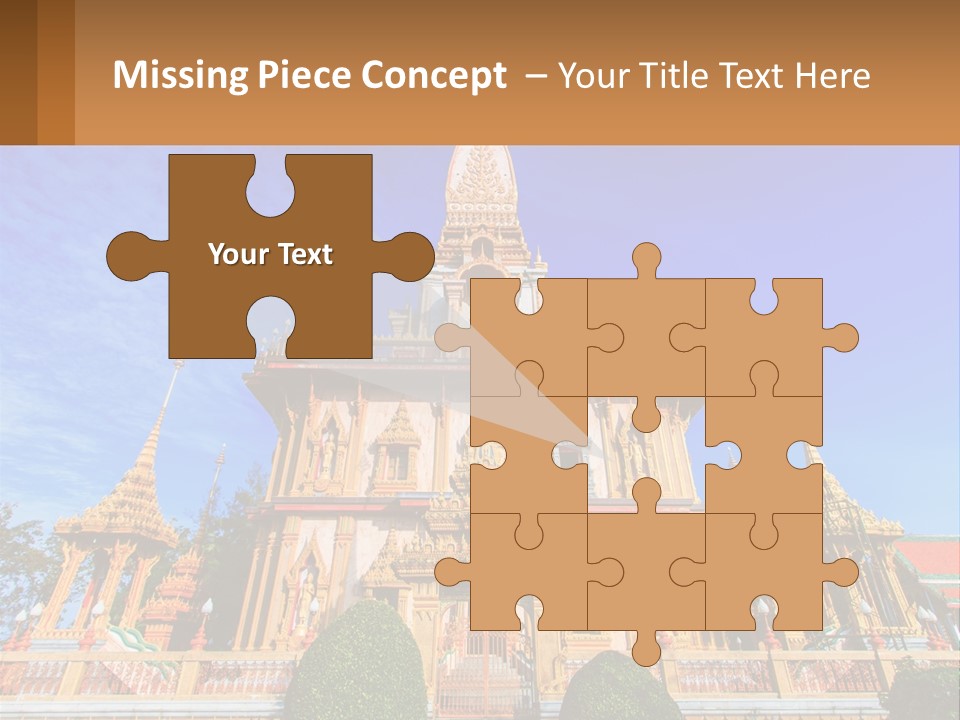 A Large Building With A Spire On Top Of It PowerPoint Template