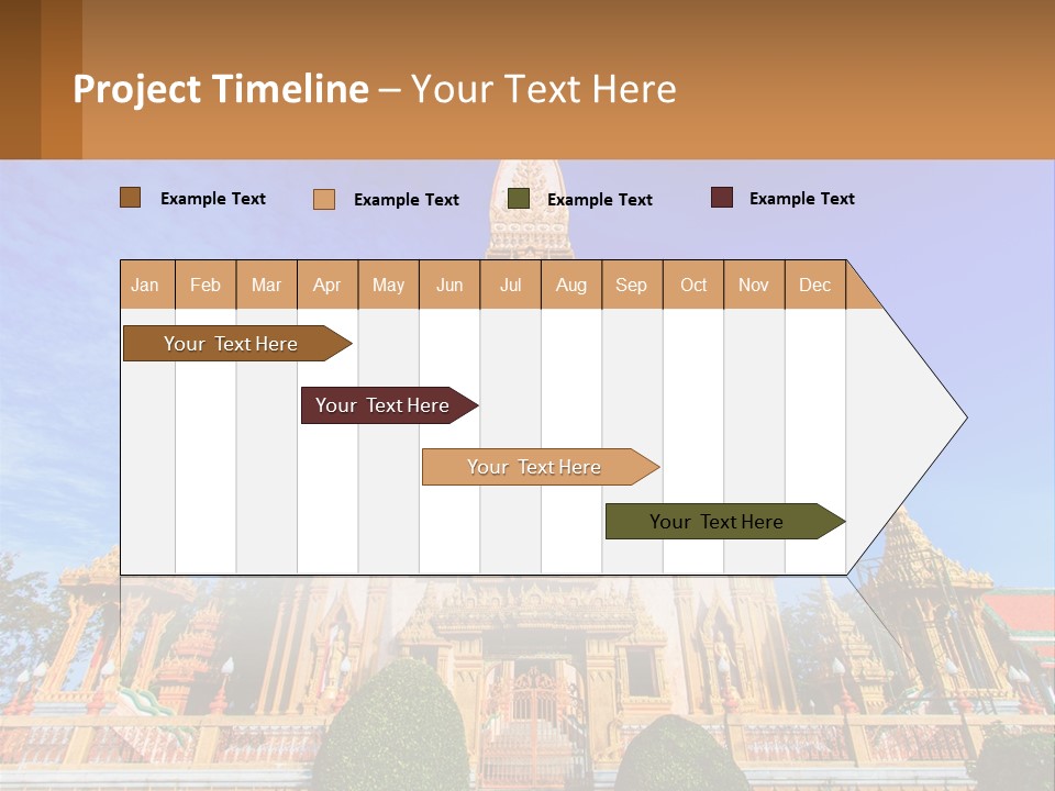 A Large Building With A Spire On Top Of It PowerPoint Template