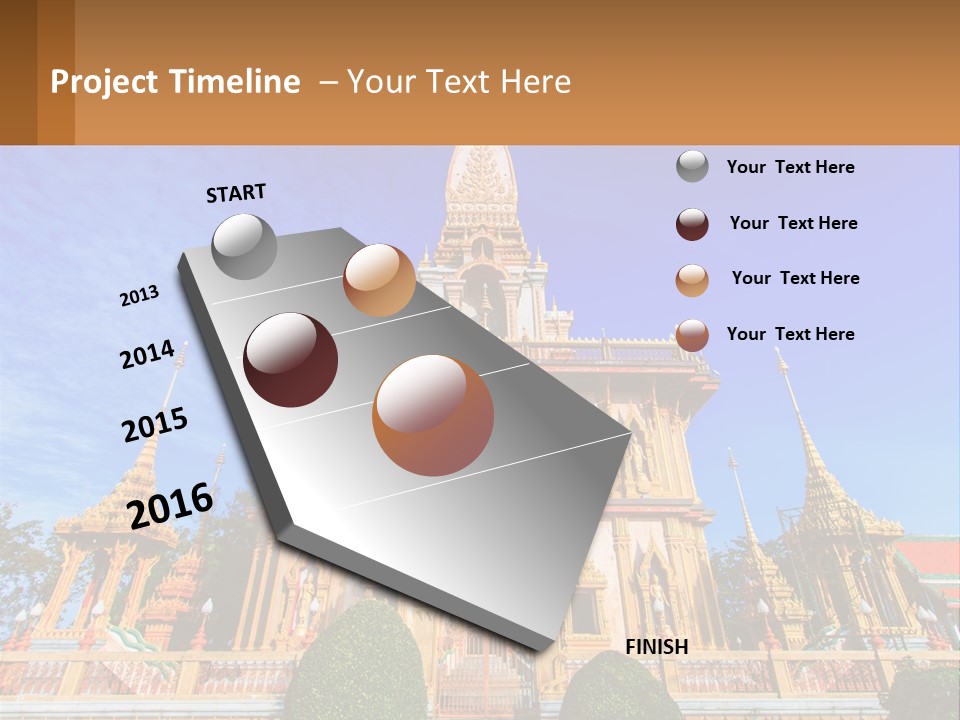 A Large Building With A Spire On Top Of It PowerPoint Template