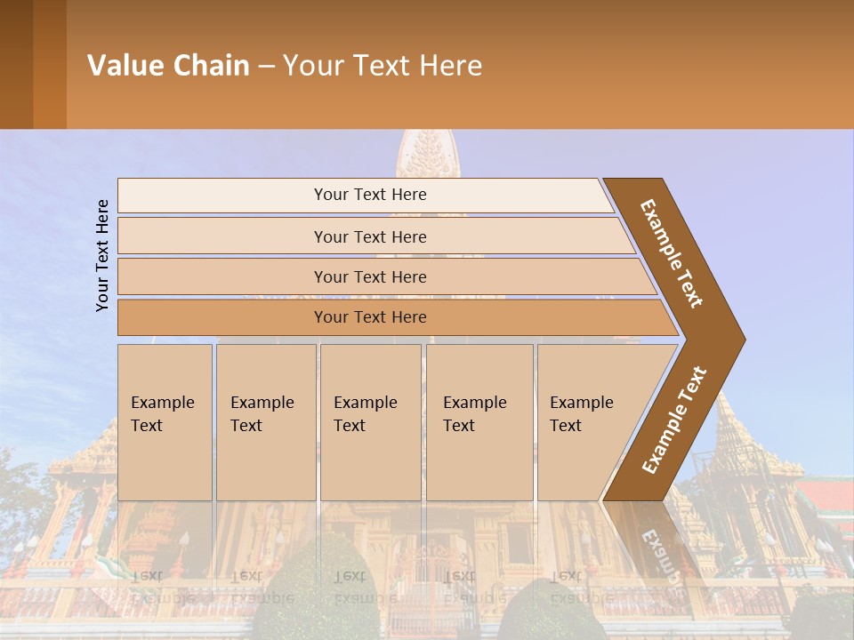 A Large Building With A Spire On Top Of It PowerPoint Template