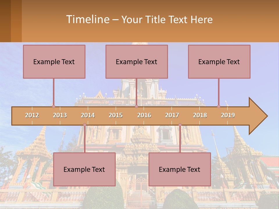 A Large Building With A Spire On Top Of It PowerPoint Template