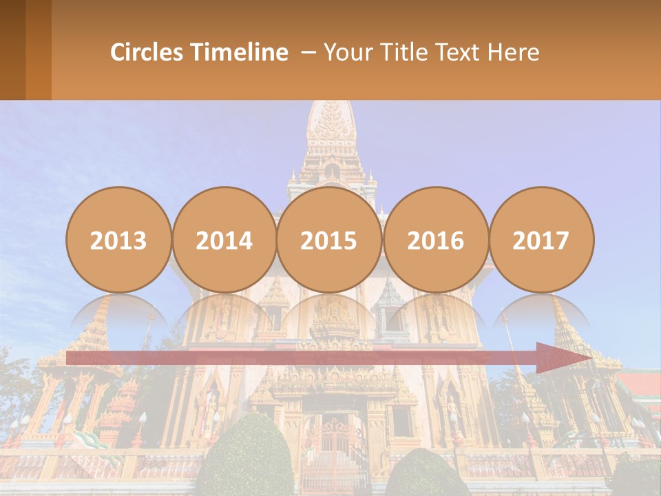 A Large Building With A Spire On Top Of It PowerPoint Template