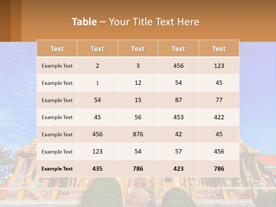 A Large Building With A Spire On Top Of It PowerPoint Template