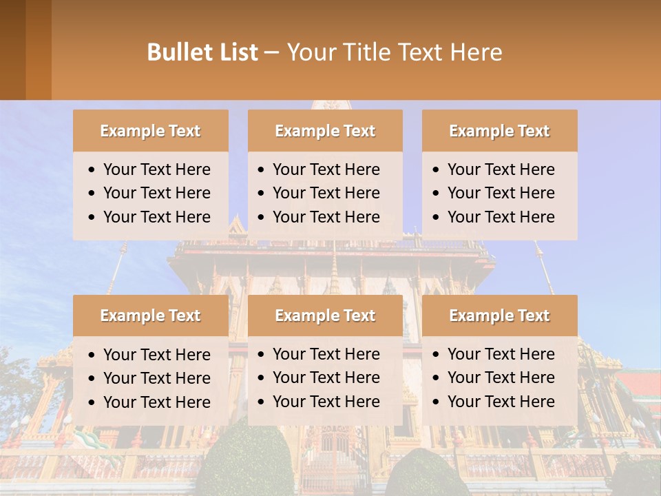 A Large Building With A Spire On Top Of It PowerPoint Template