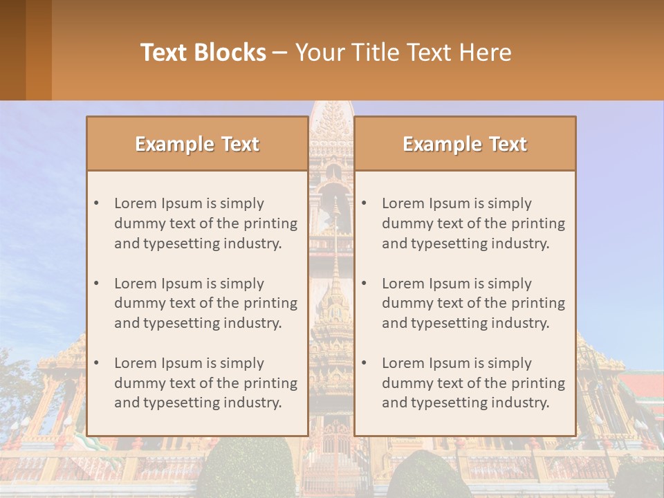 A Large Building With A Spire On Top Of It PowerPoint Template