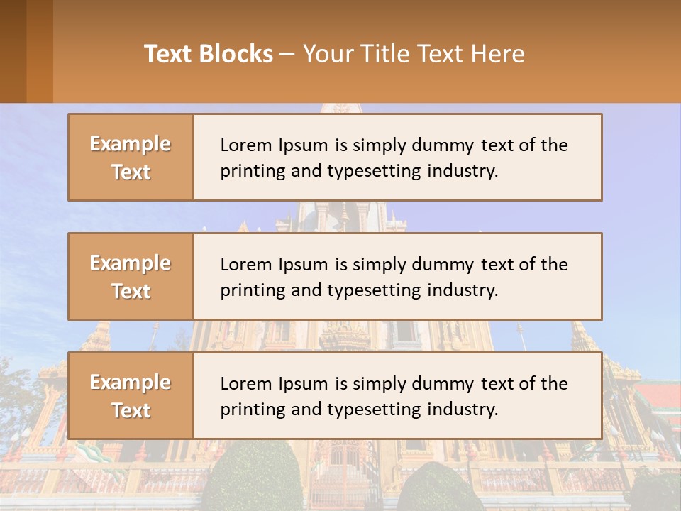 A Large Building With A Spire On Top Of It PowerPoint Template