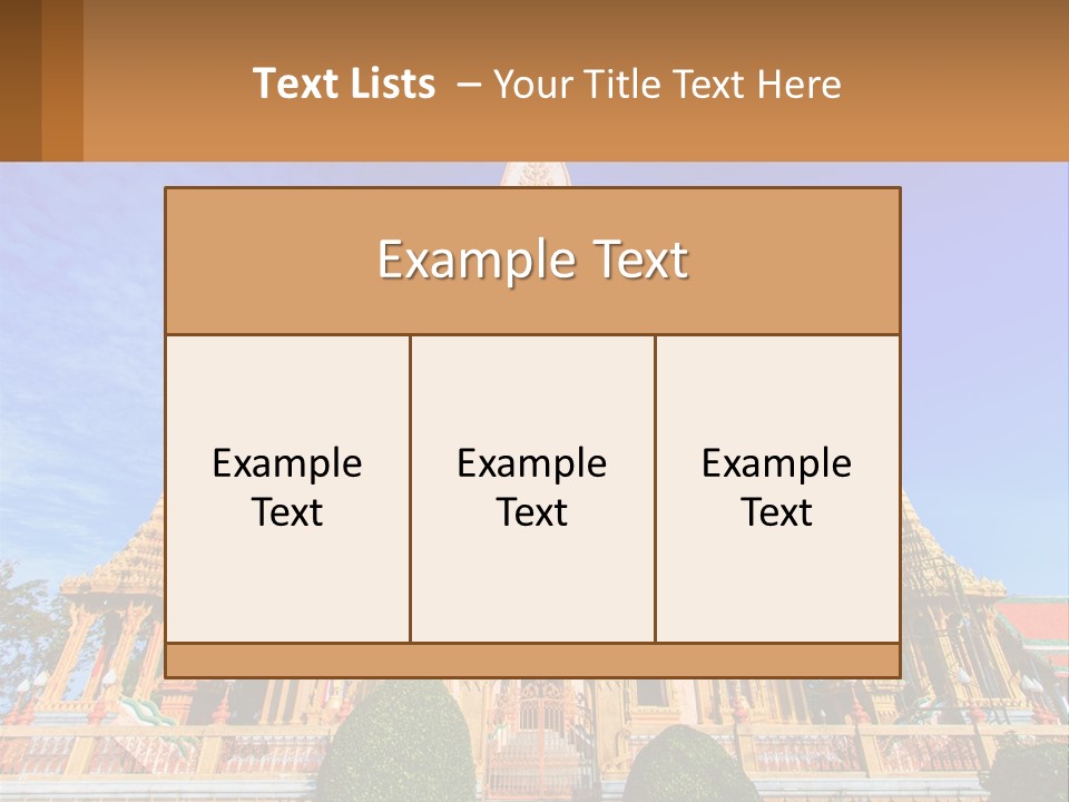 A Large Building With A Spire On Top Of It PowerPoint Template