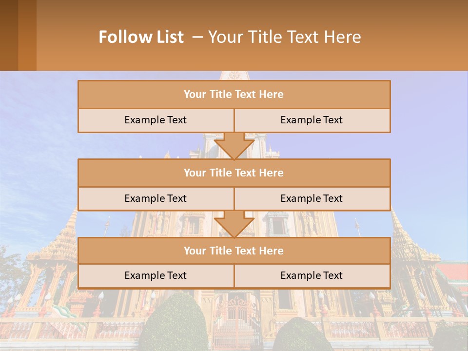 A Large Building With A Spire On Top Of It PowerPoint Template