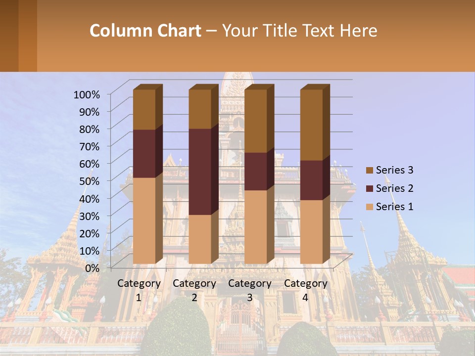 A Large Building With A Spire On Top Of It PowerPoint Template