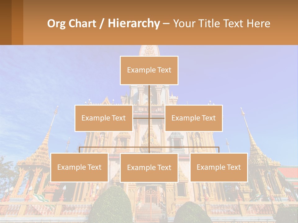 A Large Building With A Spire On Top Of It PowerPoint Template