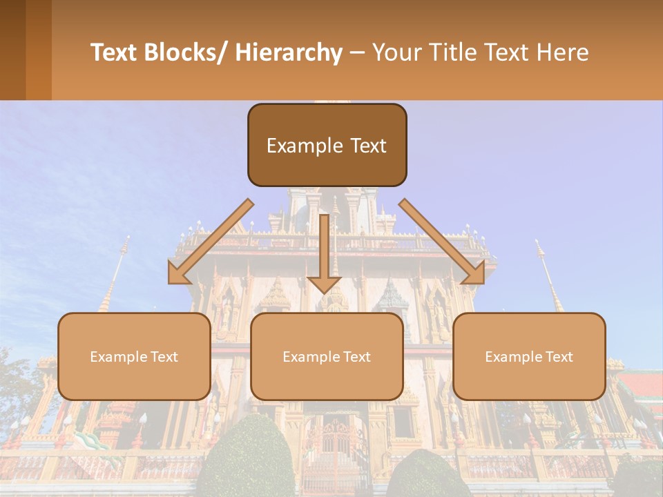 A Large Building With A Spire On Top Of It PowerPoint Template