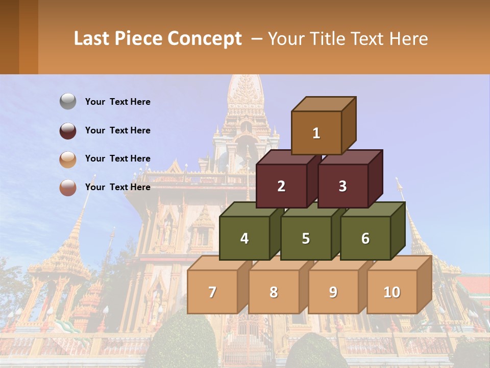 A Large Building With A Spire On Top Of It PowerPoint Template