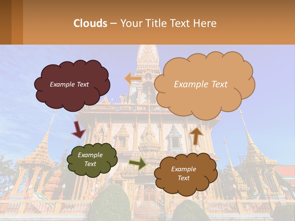 A Large Building With A Spire On Top Of It PowerPoint Template