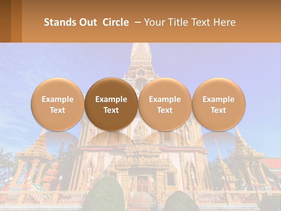 A Large Building With A Spire On Top Of It PowerPoint Template