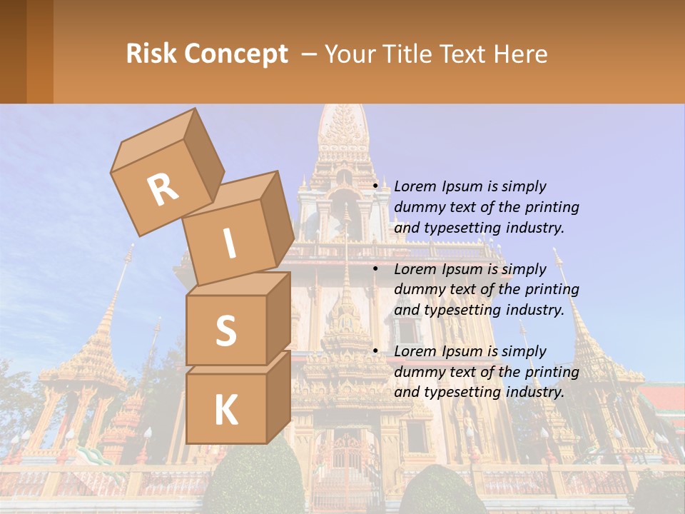 A Large Building With A Spire On Top Of It PowerPoint Template