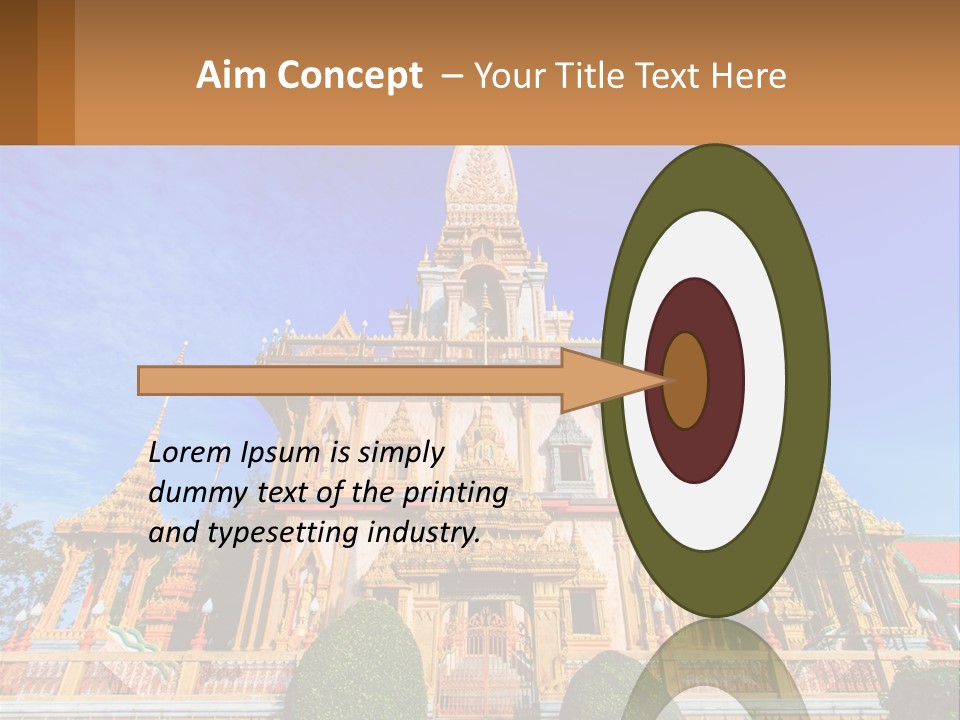 A Large Building With A Spire On Top Of It PowerPoint Template