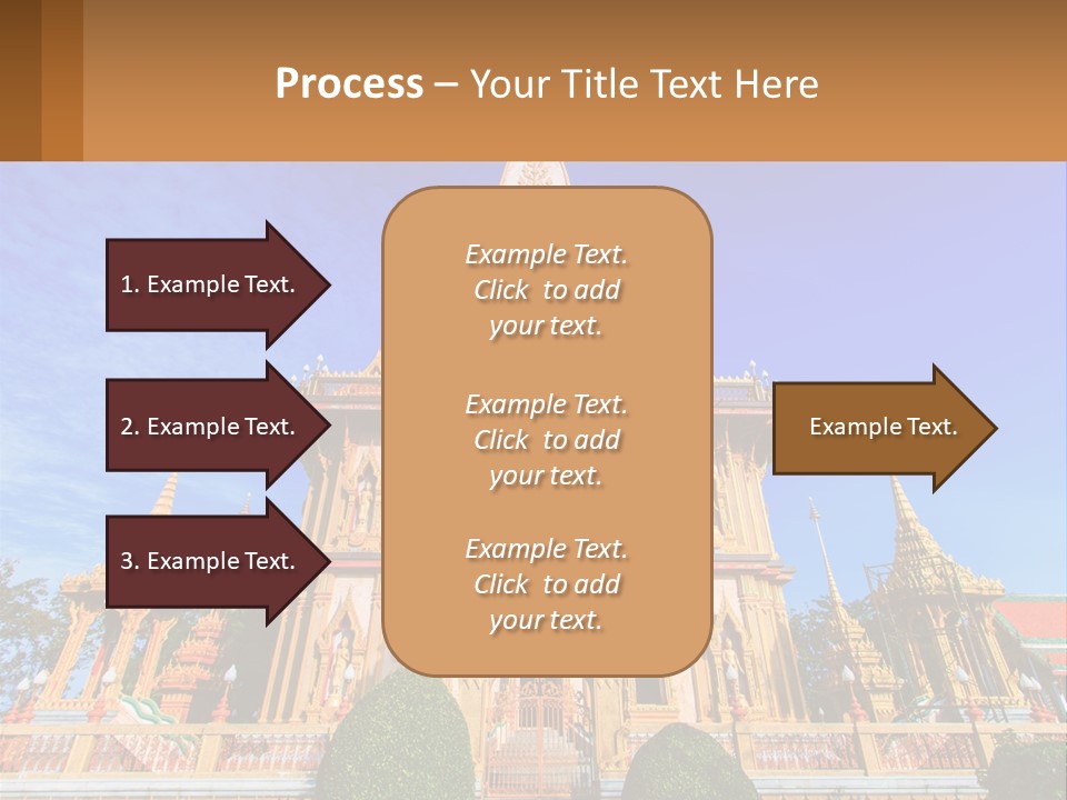 A Large Building With A Spire On Top Of It PowerPoint Template