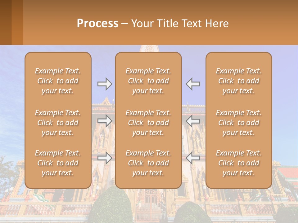 A Large Building With A Spire On Top Of It PowerPoint Template