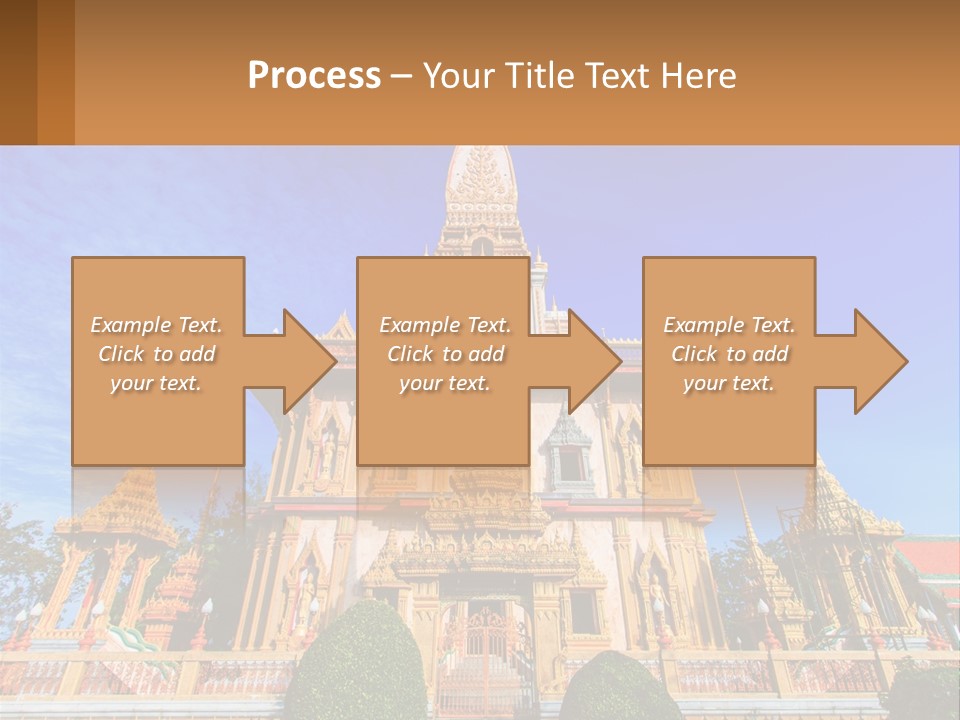 A Large Building With A Spire On Top Of It PowerPoint Template