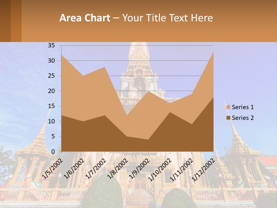 A Large Building With A Spire On Top Of It PowerPoint Template