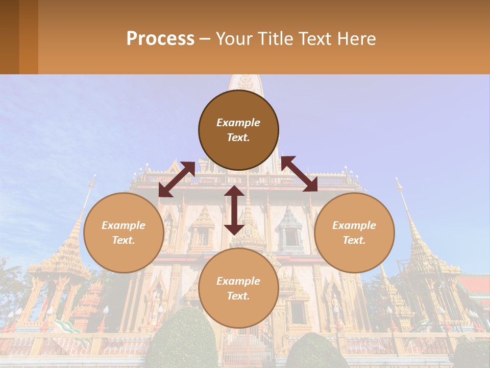 A Large Building With A Spire On Top Of It PowerPoint Template