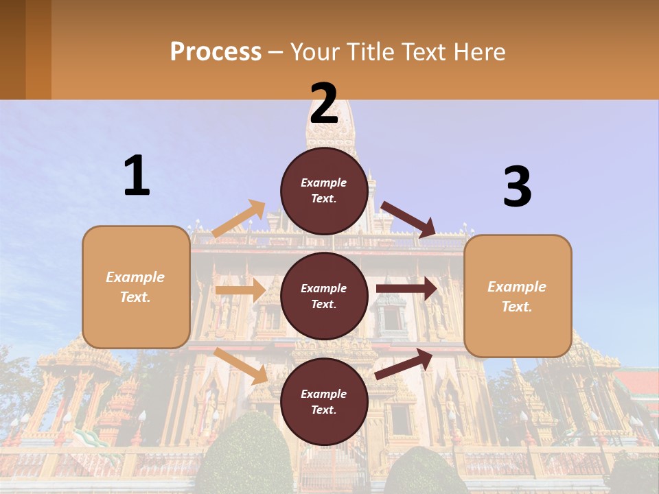 A Large Building With A Spire On Top Of It PowerPoint Template