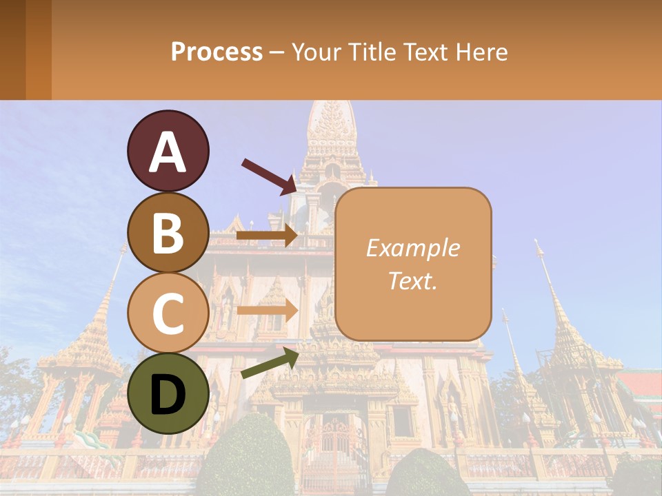 A Large Building With A Spire On Top Of It PowerPoint Template